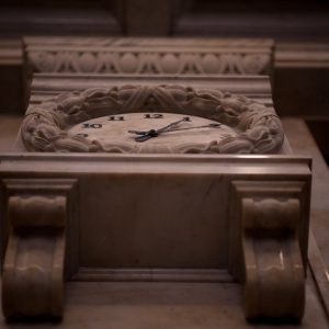 old stone clock