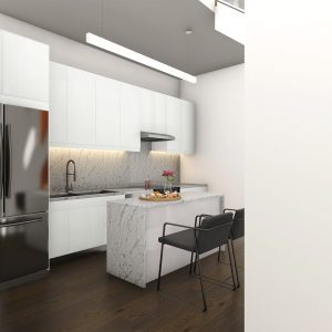 Penthouse kitchen rendering