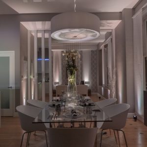 Modern, luxurious dining room