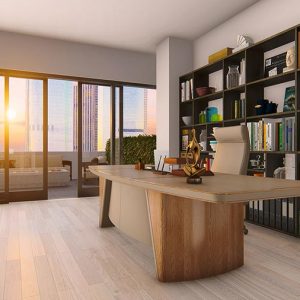 Penthouse office rendering